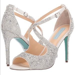 Blue by Betsey Johnson bridal heels